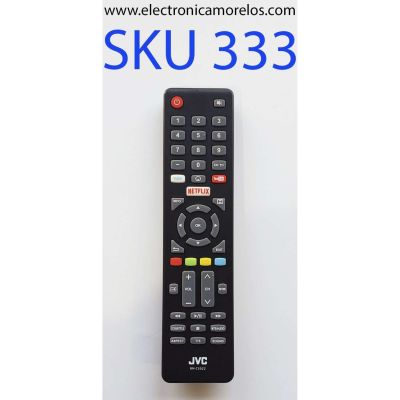 CONTROL REMOTO JVC ORIGINAL PARA SMART TV / NUMERO DE PARTE RM-C3322 / RMC3322 / MODELOS LT-43MA877 / LT-49MA877 / LT-50MA877 / LT-55MA877 / LT-65MA877 / LT-55MA888 / LT43MA877 / LT49MA877 / LT50MA877 / MAS MODELOS EN DESCRIPCIÓN...